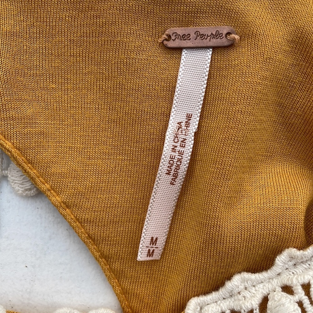❣️HOST PICK❣️ Free People Babydoll Collar Dress in Mustard - Picture 7 of 7